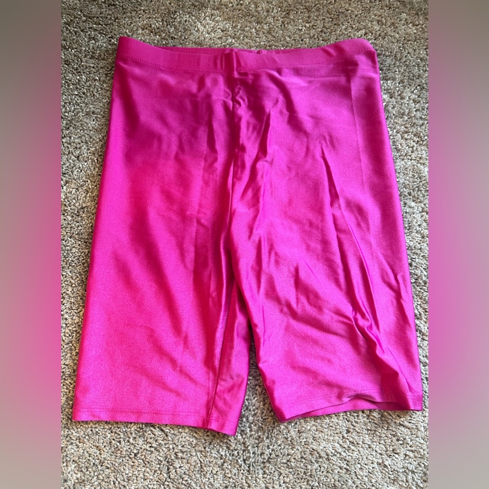 Pink biker shorts
